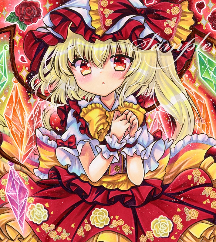 同人手描きイラスト★東方/ フランドール・スカーレット★大色紙