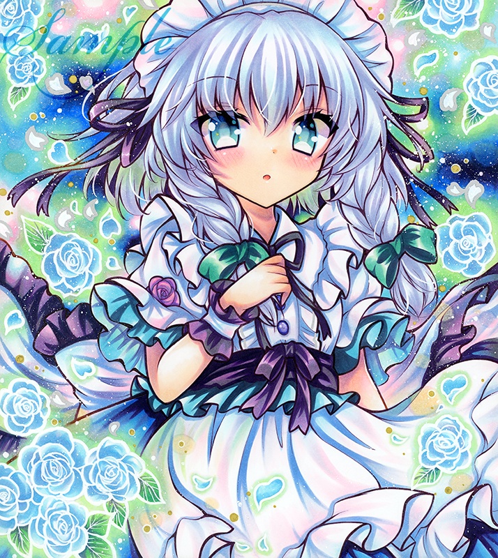 同人手描きイラスト★東方/ 十六夜咲夜★大色紙