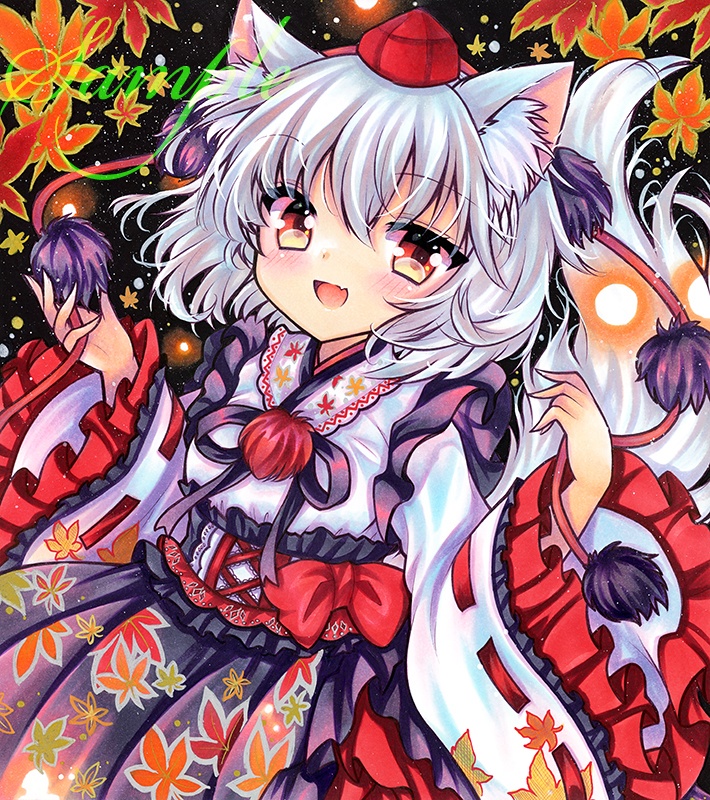 同人手描きイラスト★東方/犬走椛★大色紙