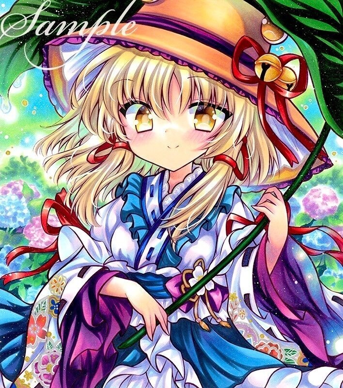 同人手描きイラスト★東方/ 洩矢諏訪子★大色紙