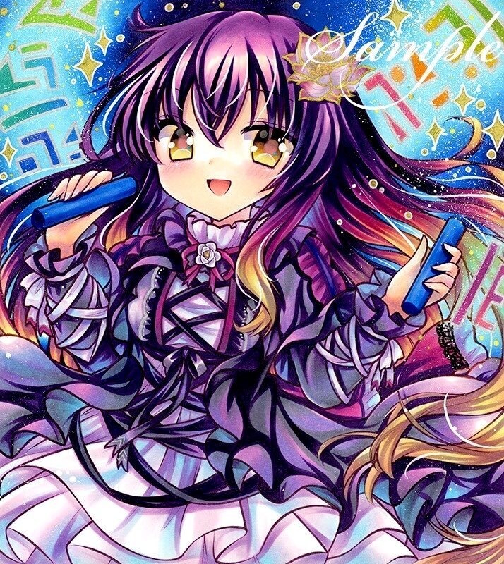 同人手描きイラスト★東方/ 聖白蓮★大色紙