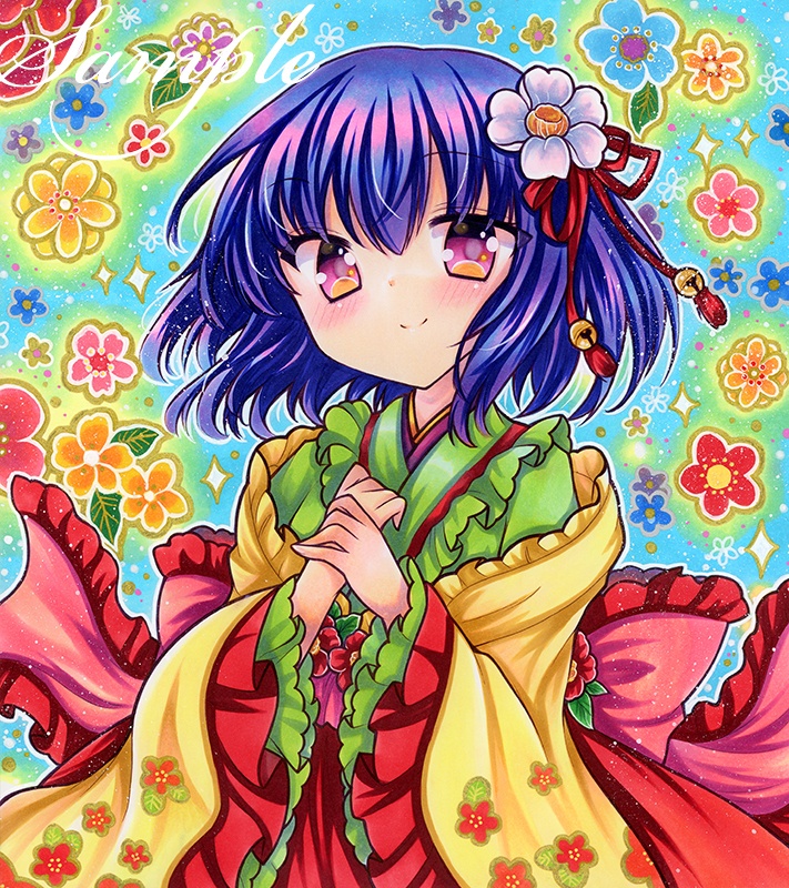 同人手描きイラスト★東方/稗田阿求★大色紙