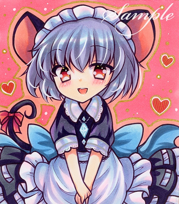 同人手描きイラスト☆東方project　ナズーリン☆小色紙