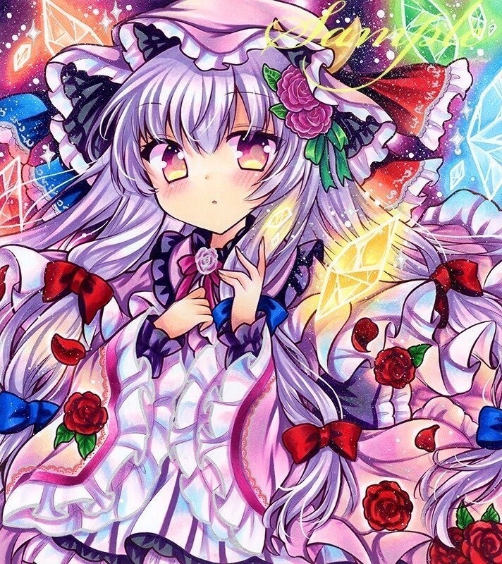 同人手描きイラスト★東方/パチュリー・ノーレッジ★大色紙