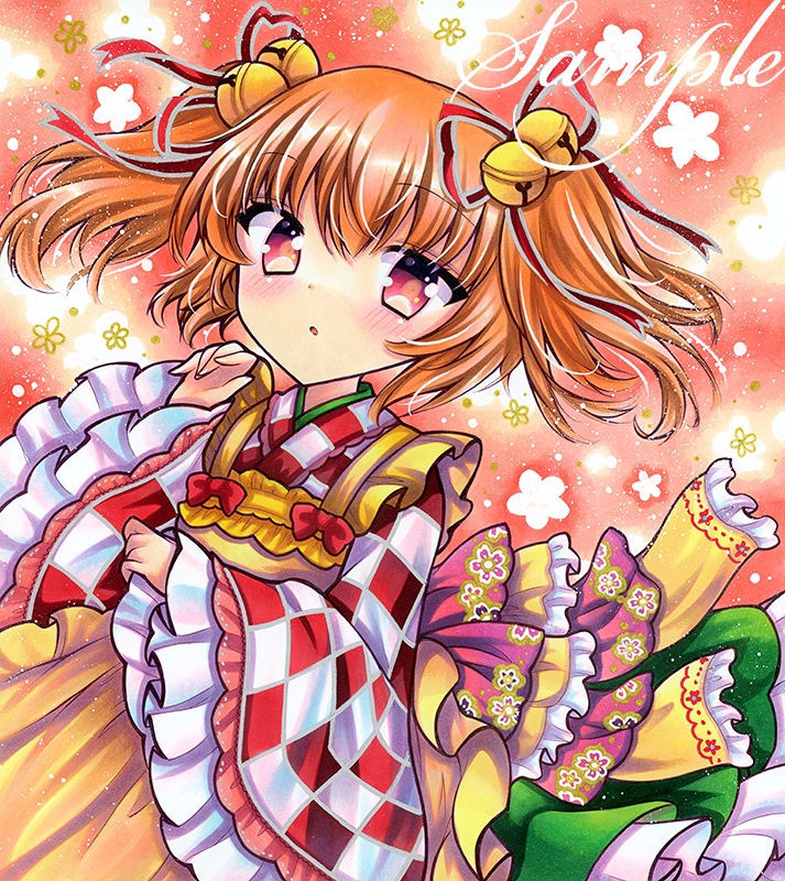 同人手描きイラスト★東方/本居小鈴 ★大色紙