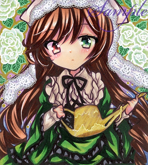 同人手描きイラスト☆ローゼンメイデン 翠星石☆小色紙