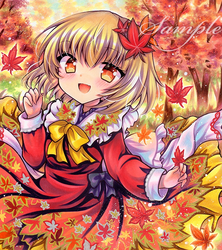 同人手描きイラスト★東方/秋静葉★大色紙