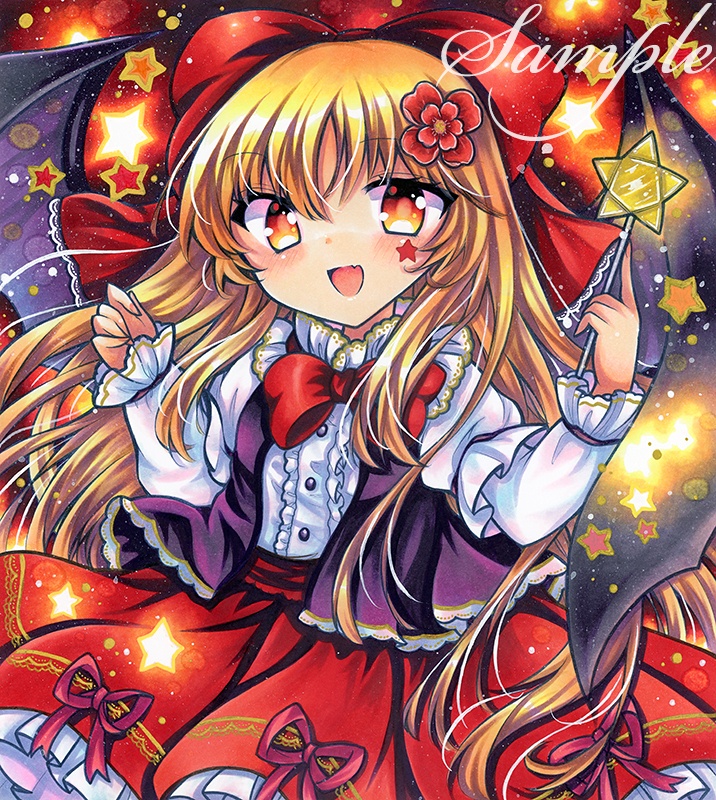同人手描きイラスト★東方旧作/エリス★大色紙