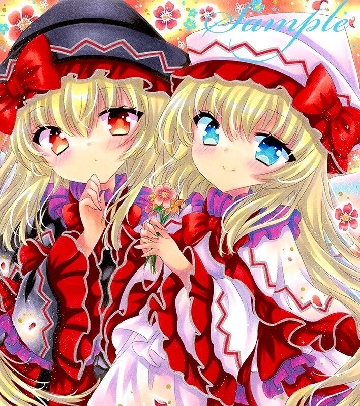 同人手描きイラスト★東方/リリーホワイト＆リリーブラック★大色紙