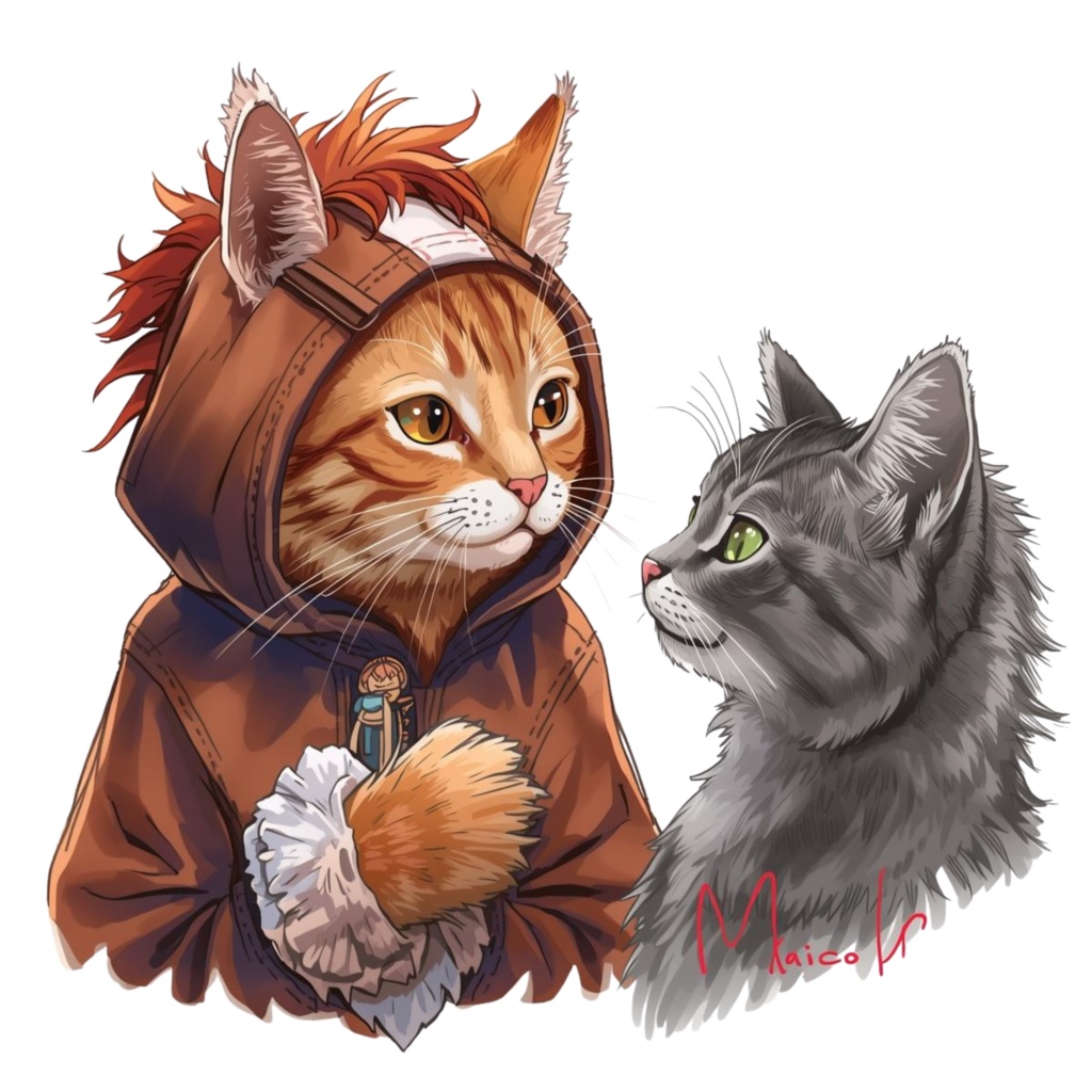 【ClipArt】2026年 うま年かぶりもの猫 20種セット