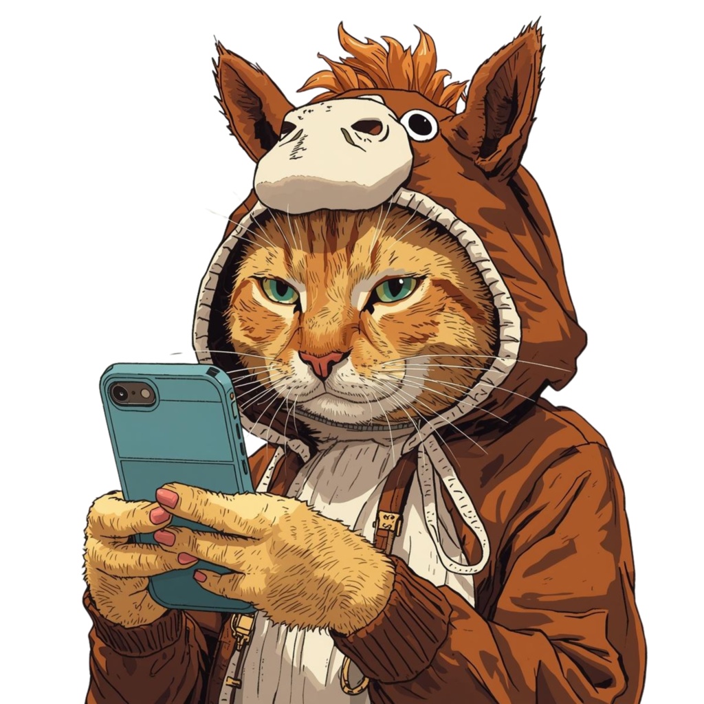 【ClipArt】2026年 うま年かぶりもの猫 20種セット