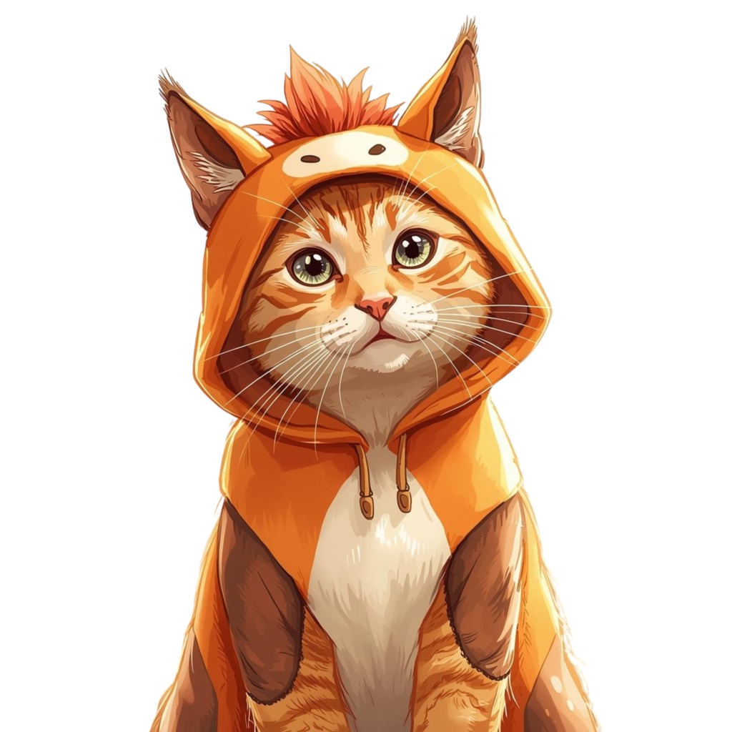 【ClipArt】2026年 うま年かぶりもの猫 20種セット