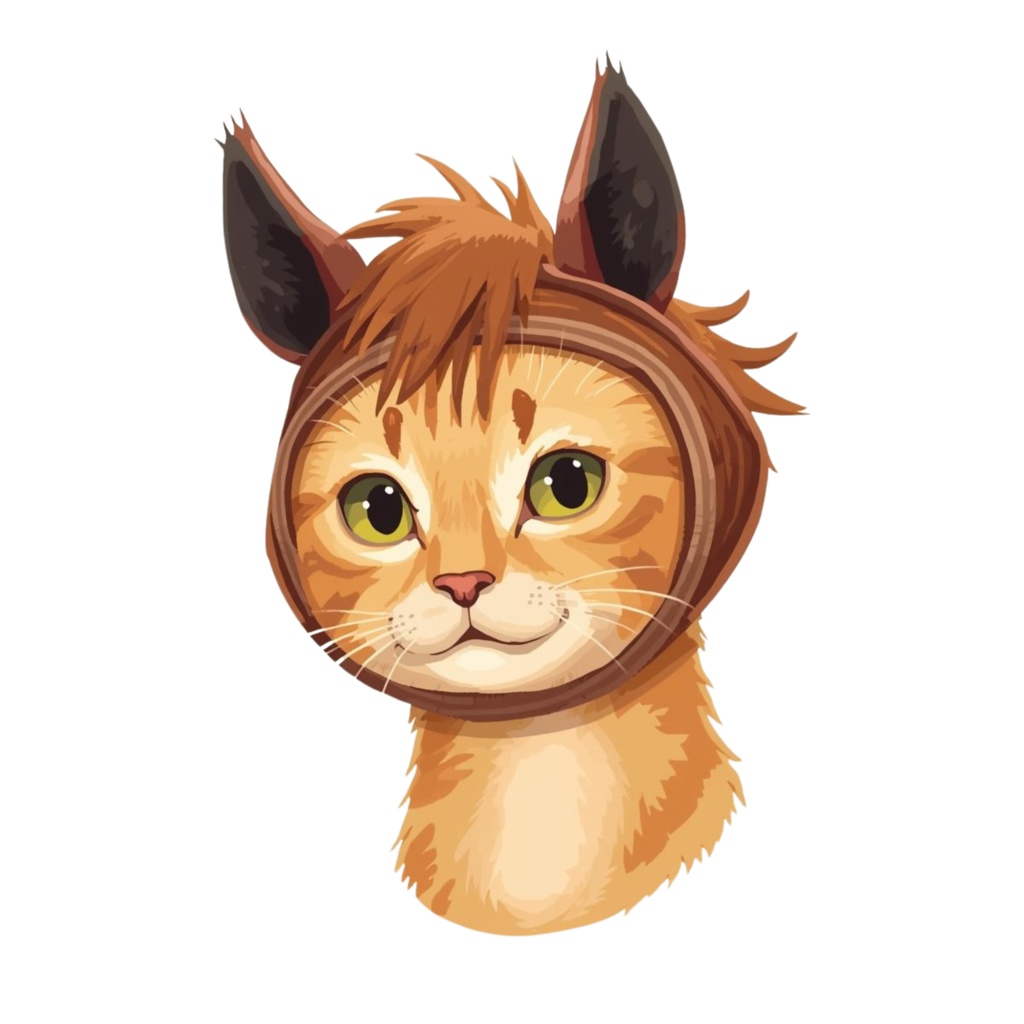 【ClipArt】2026年 うま年かぶりもの猫 20種セット