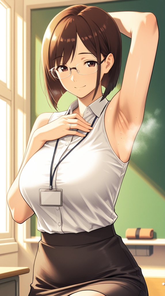 鳴海こはる|高校の国語教師“落ち着きお姉さん”プロンプト付イラスト集(SDXL対応)