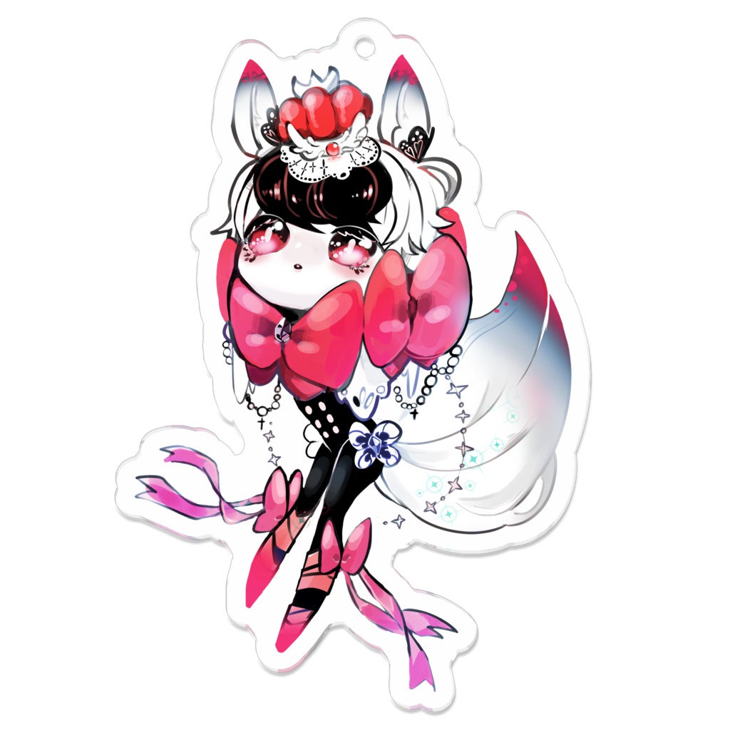 アップルボンボン　アクリルキーホルダー - 70 x 70 (mm)