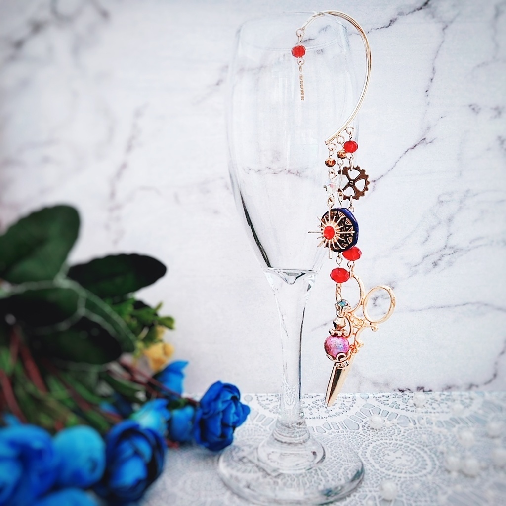 ハサミ レッド 個性派イヤーフック 上級魔法 ハイウィザード専用 火属性 149