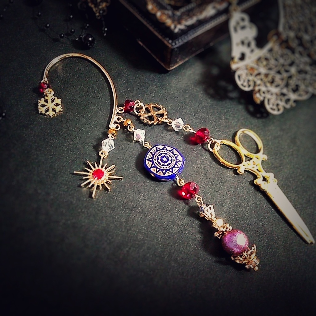 ハサミ レッド 個性派イヤーフック 上級魔法 ハイウィザード専用 火属性 149