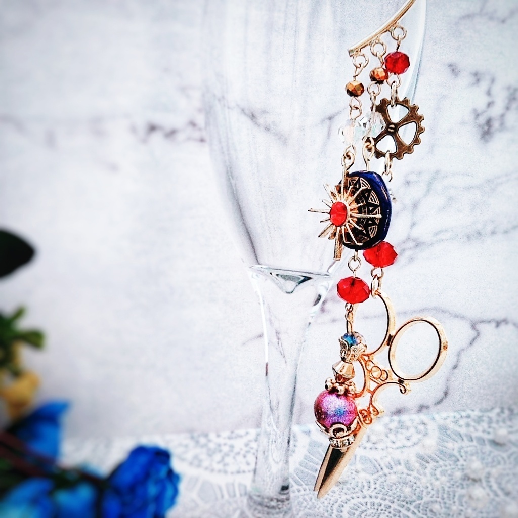 ハサミ レッド 個性派イヤーフック 上級魔法 ハイウィザード専用 火属性 149