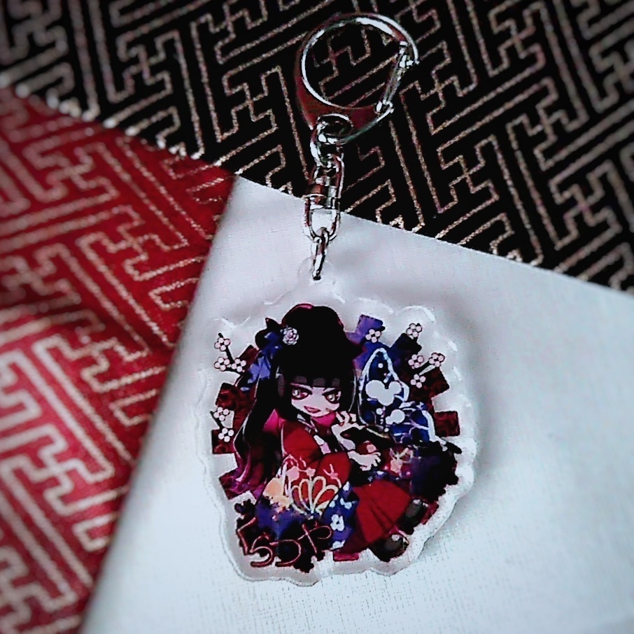 くらつやさんアクリルキーホルダー オリジナルキャラクター 和風 個性 340