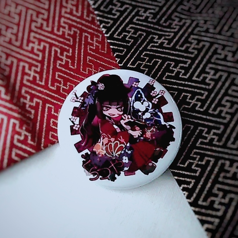 くらつやさん缶バッチ オリジナルキャラクター 和風 個性 341