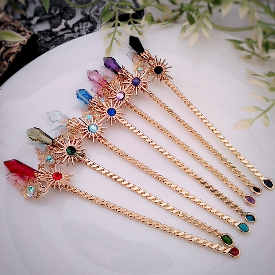 魔法の杖 かんざし ドール小物 パープル 初級魔法 メイジ専用 闇属性 中度 391 くらつや Booth