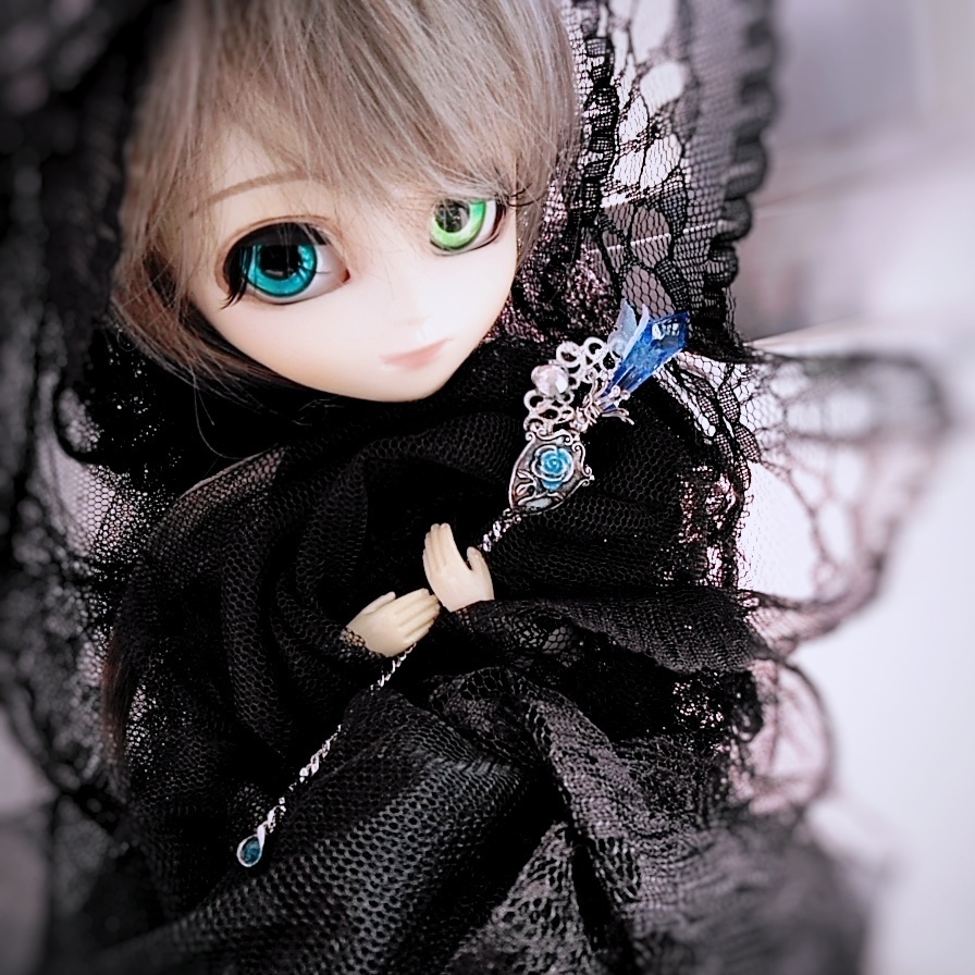 魔法の杖 かんざし ドール小物 ブルー 初級魔法 メイジ専用 水属性 シルバー 396 くらつや Booth