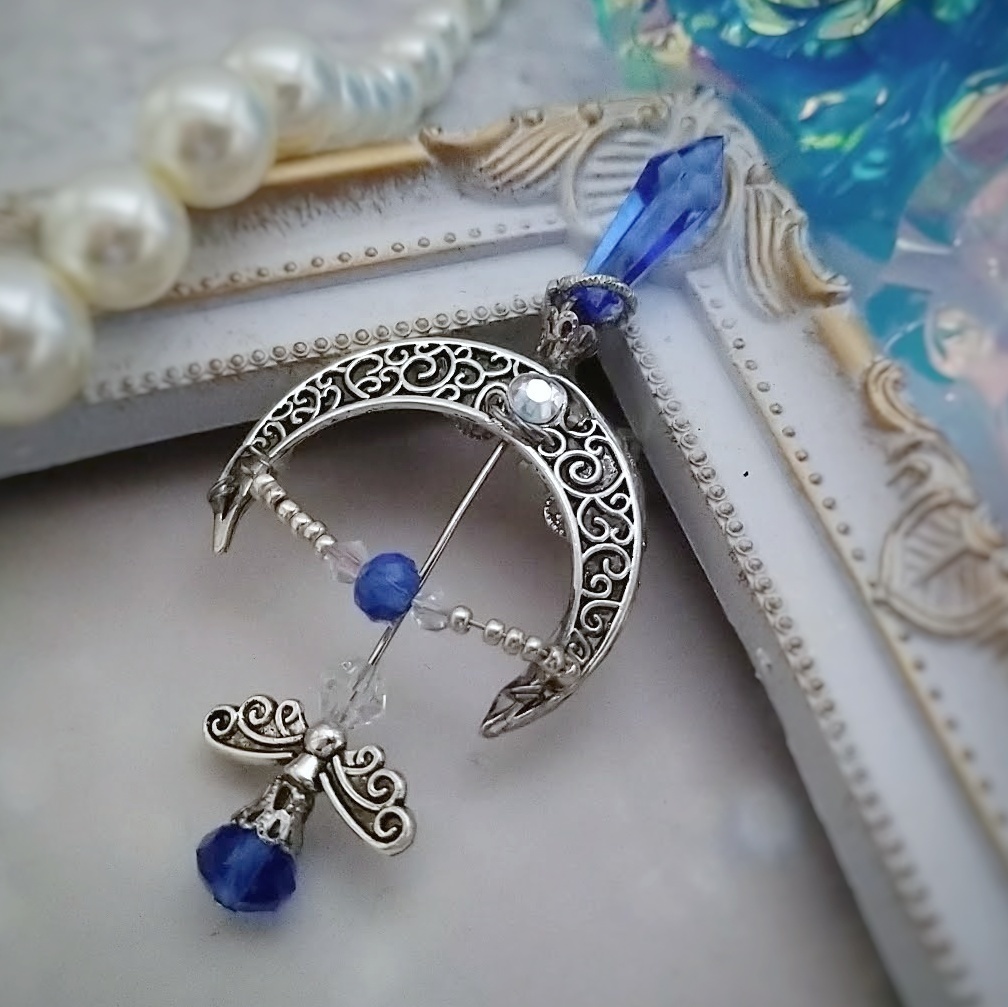 ウォーターアロー イヤーカフ ブルー×シルバー 上下左右装備可能 中級魔法 ウィザード専用 水属性 534