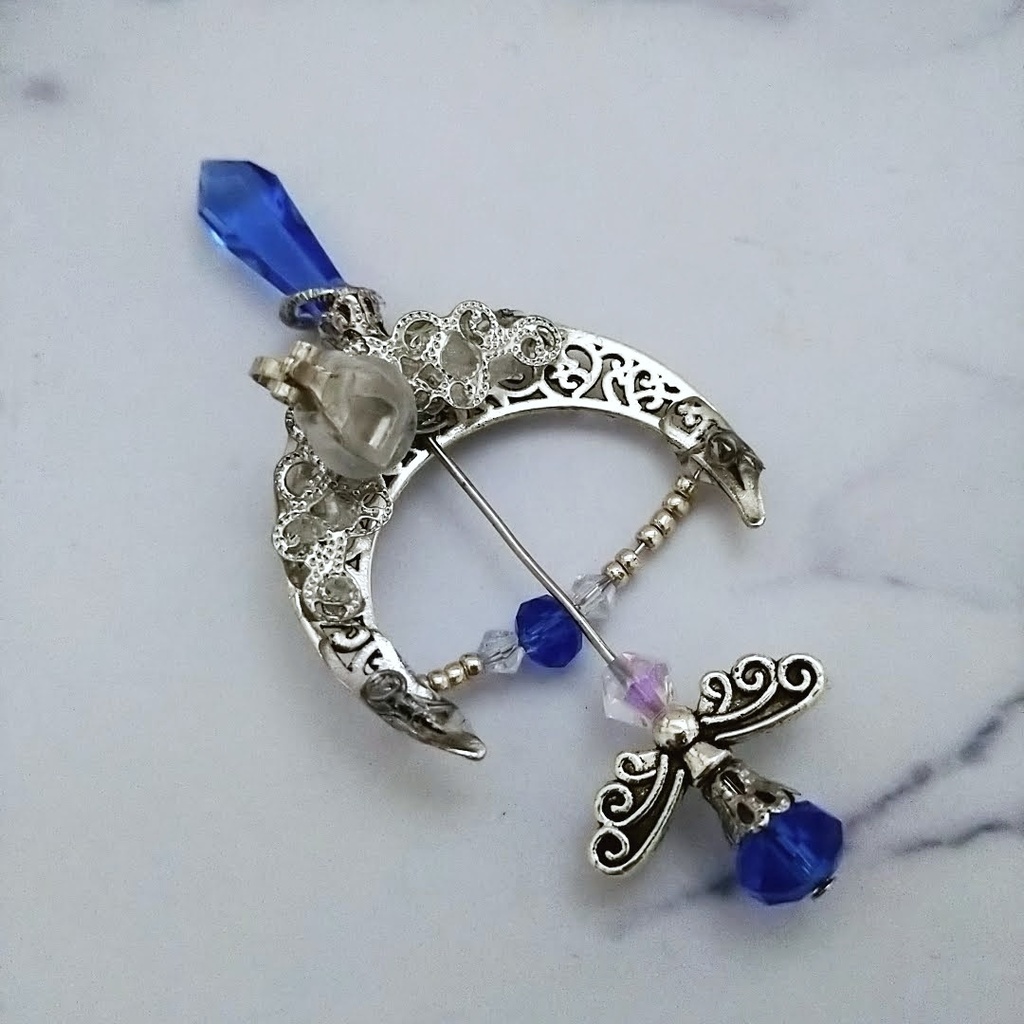 ウォーターアロー イヤーカフ ブルー×シルバー 上下左右装備可能 中級魔法 ウィザード専用 水属性 534