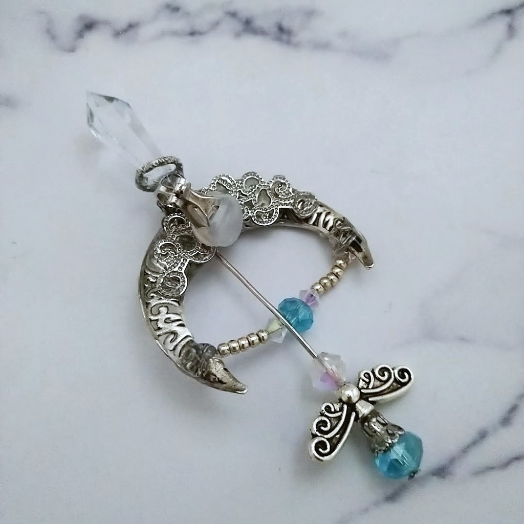 フリーズアロー イヤーカフ スカイブルー×シルバー 上下左右装備可能 中級魔法 ウィザード専用 氷属性 536