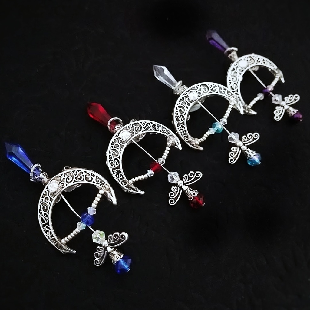 フリーズアロー イヤーカフ スカイブルー×シルバー 上下左右装備可能 中級魔法 ウィザード専用 氷属性 536