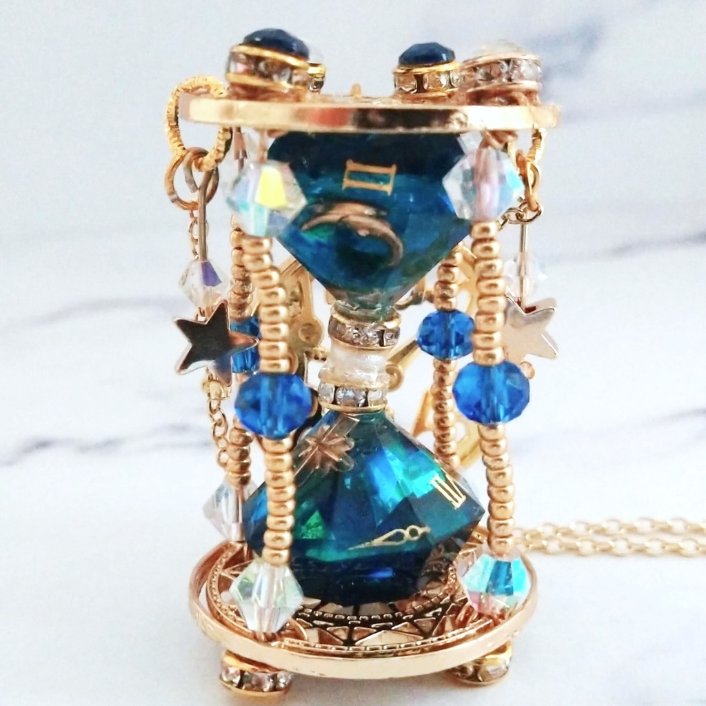 星屑時計のネックレス 精霊魔法 ブルー パープル 上級魔法 ハイウィザード専用 669 670