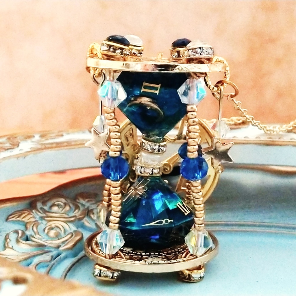 星屑時計のネックレス 精霊魔法 ブルー パープル 上級魔法 ハイウィザード専用 669 670