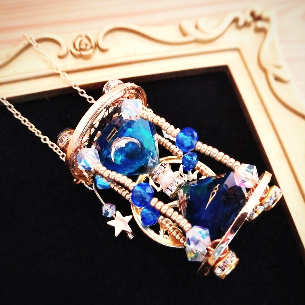 星屑時計のネックレス 精霊魔法 ブルー パープル 上級魔法 ハイウィザード専用 669 670