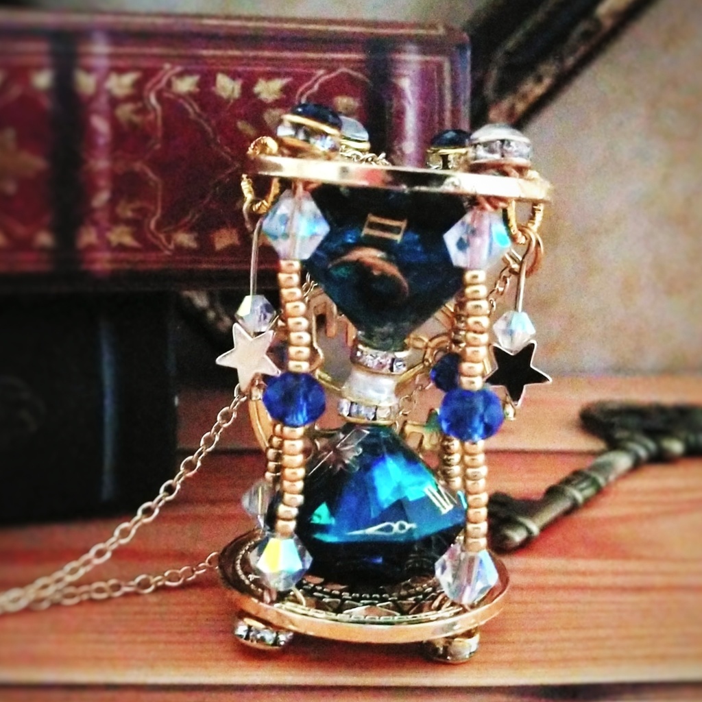 星屑時計のネックレス 精霊魔法 ブルー パープル 上級魔法 ハイウィザード専用 669 670