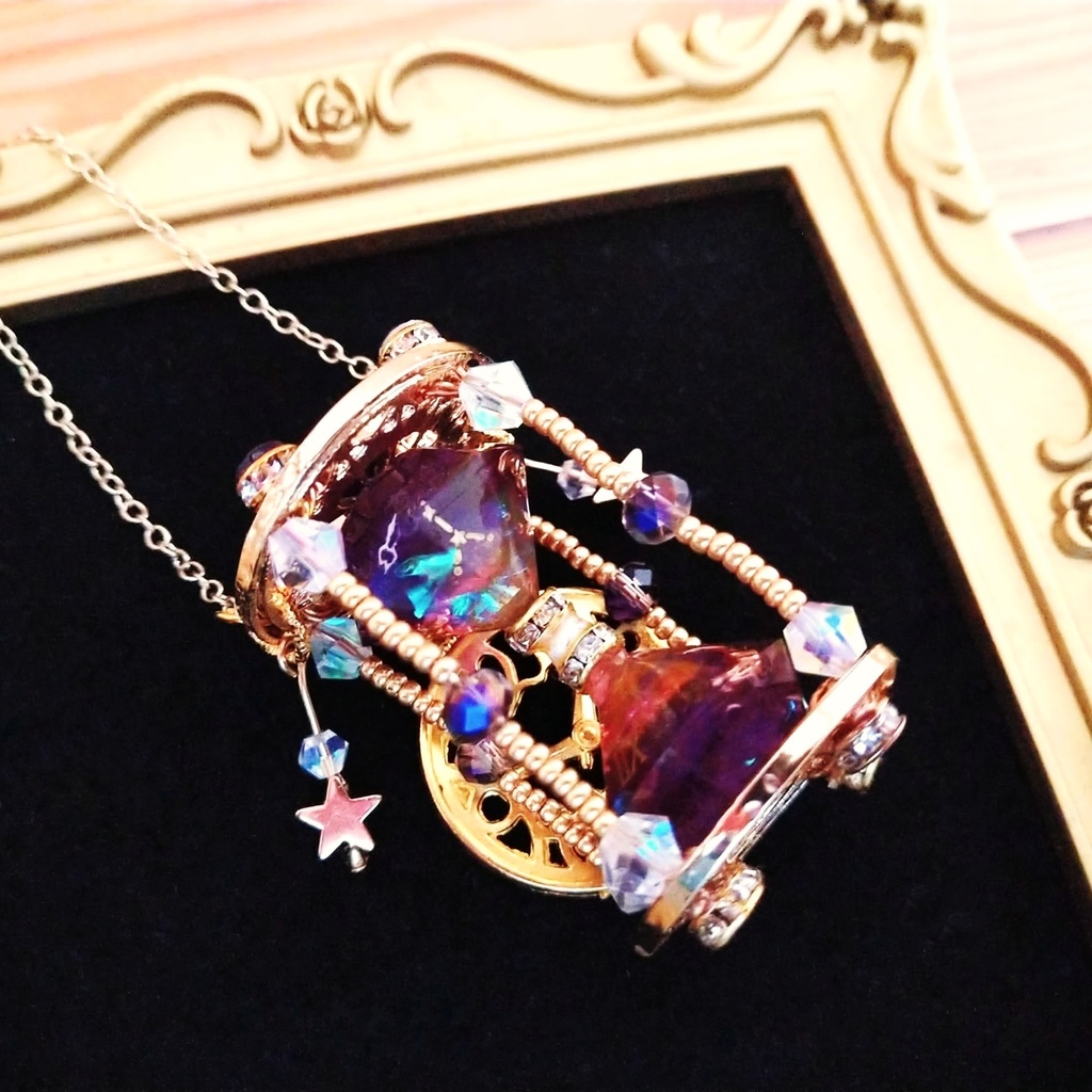 星屑時計のネックレス 精霊魔法 ブルー パープル 上級魔法 ハイウィザード専用 669 670