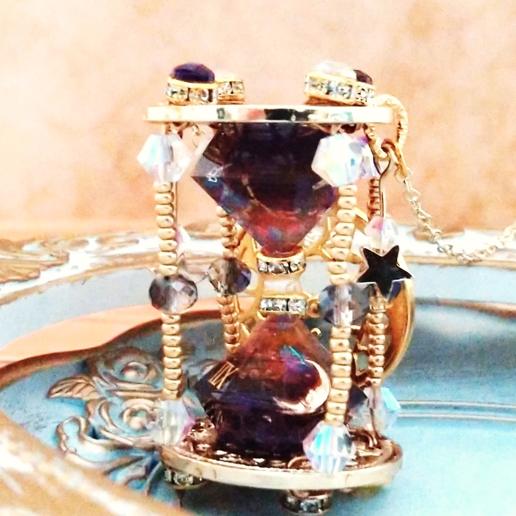 星屑時計のネックレス 精霊魔法 ブルー パープル 上級魔法 ハイウィザード専用 669 670