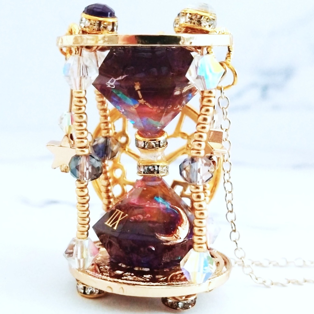 星屑時計のネックレス 精霊魔法 ブルー パープル 上級魔法 ハイウィザード専用 669 670