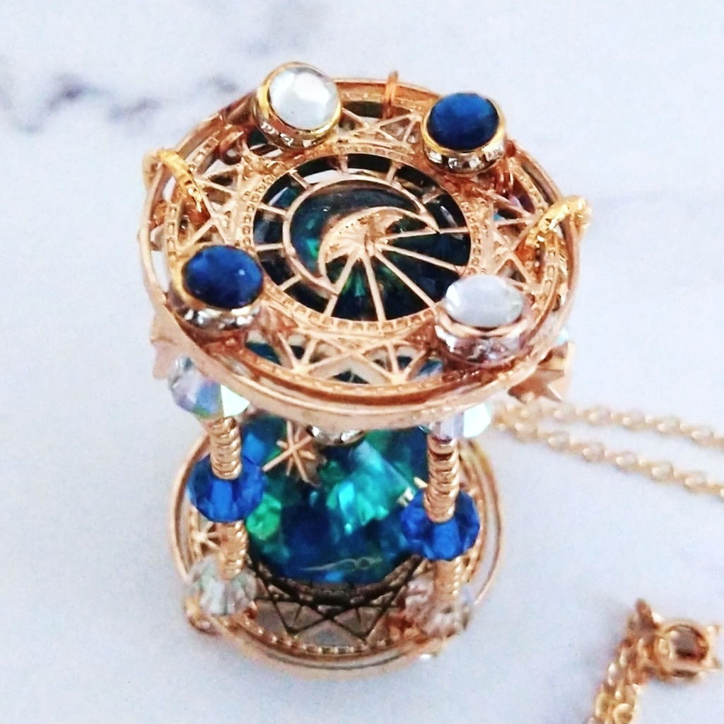 星屑時計のネックレス 精霊魔法 ブルー パープル 上級魔法 ハイウィザード専用 669 670