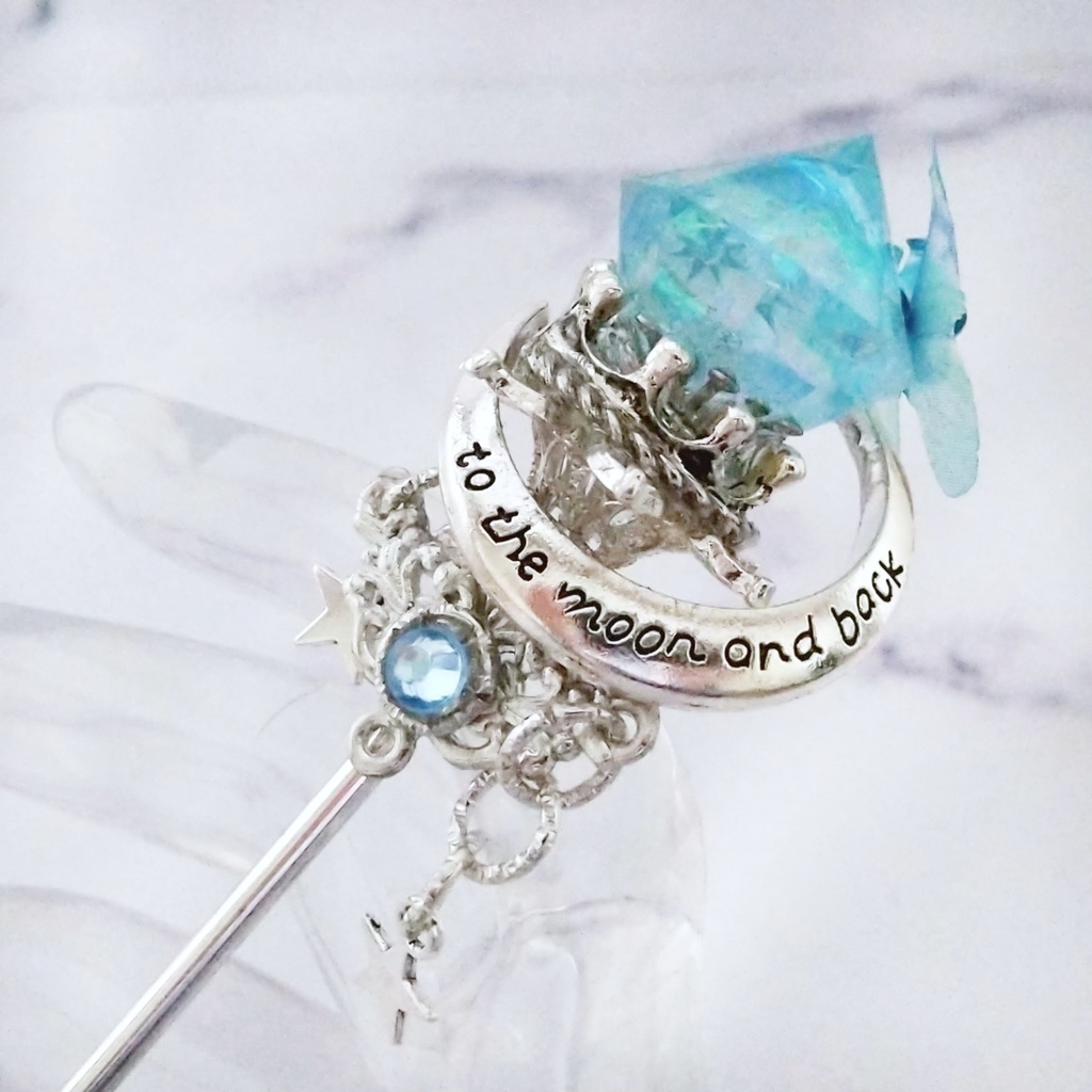 上級魔法の杖 全7色 かんざし ドール小物 オブジェ ハイウィザード専用 シルバー 687〜693