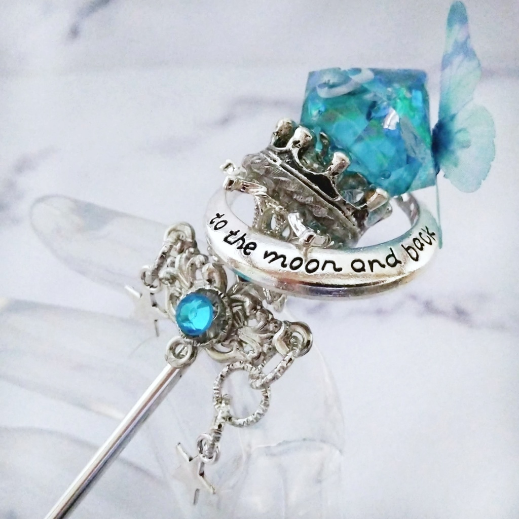 上級魔法の杖 全7色 かんざし ドール小物 オブジェ ハイウィザード専用 シルバー 687〜693