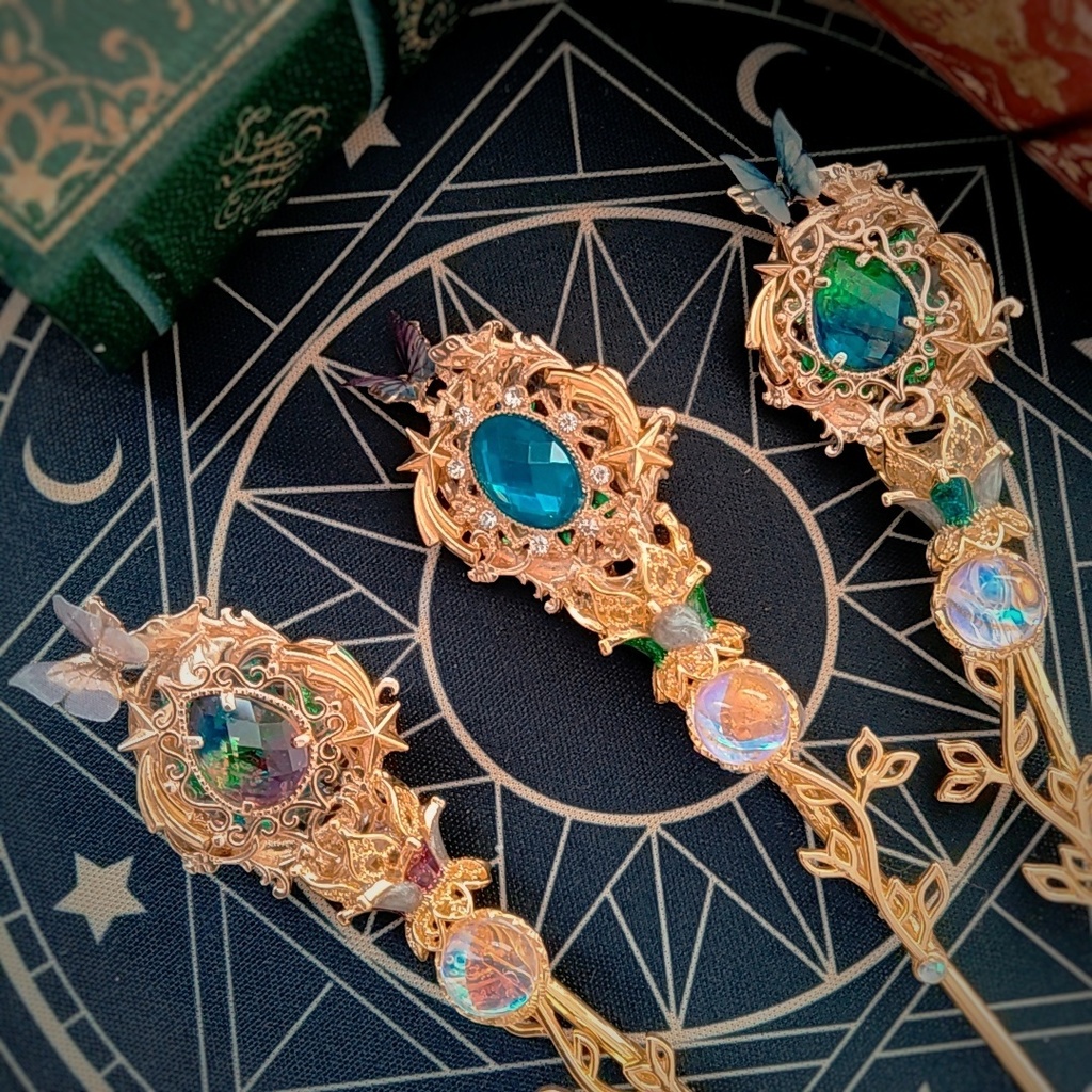 天地の杖 上級魔法 全3色 かんざし ドール小物 オブジェ ハイウィザード専用 ゴールド 729〜731