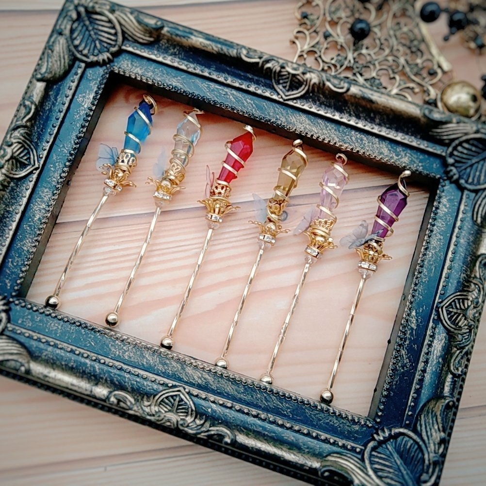 ドール用アイテム オブジェ インテリア 螺旋を描く願いの杖 ミニチュアver ゴールド 760〜765