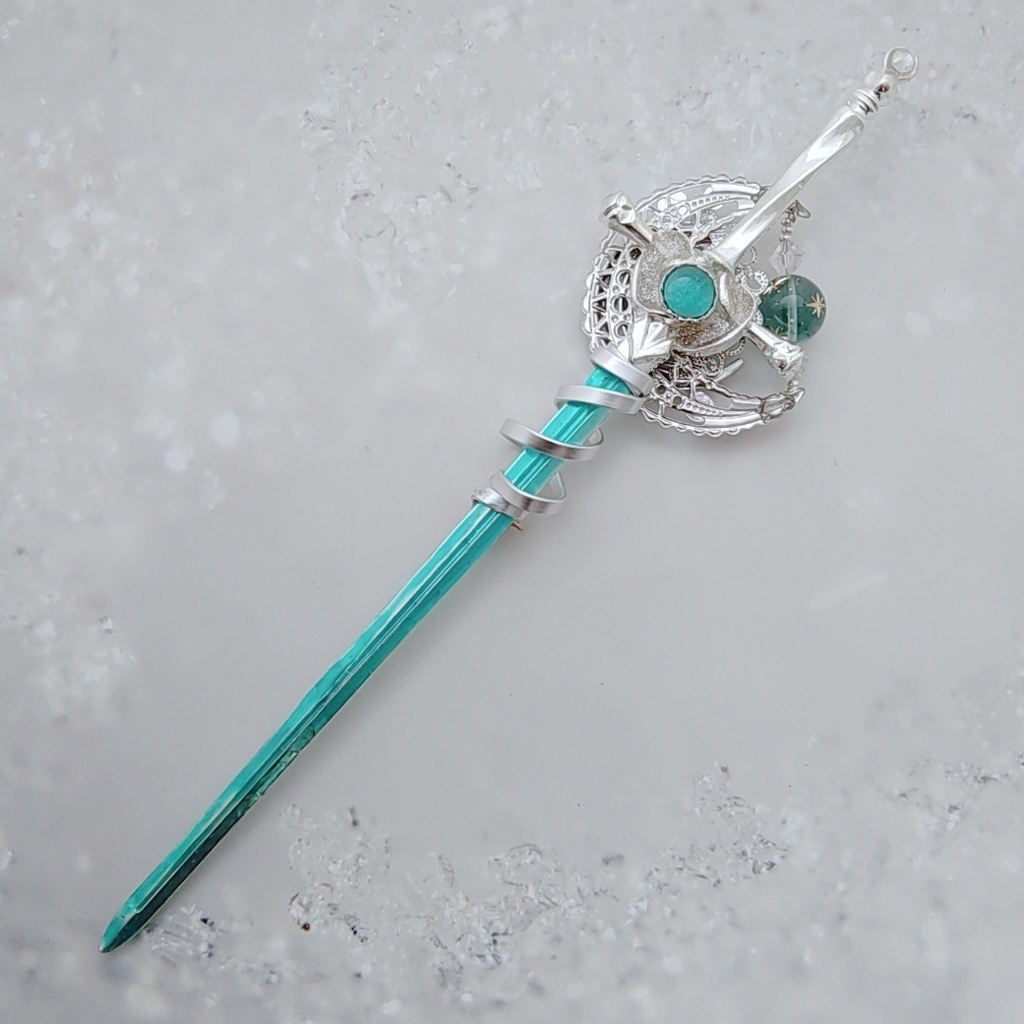 ドール用アイテム オブジェ インテリア 星屑の剣 ミッドナイトブルー エメラルド シルバー 775 776