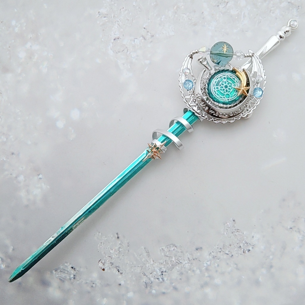 ドール用アイテム オブジェ インテリア 星屑の剣 ミッドナイトブルー エメラルド シルバー 775 776