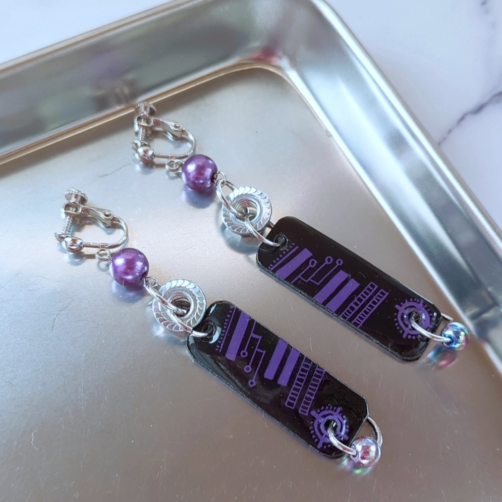 サイバー 個性派イヤリング サブカル 地雷系 ナット プラバン レジン 全9種類