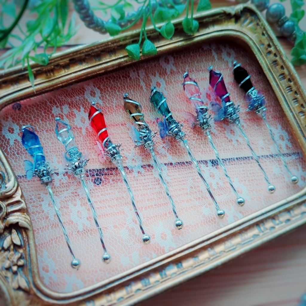 ドール用アイテム オブジェ インテリア 螺旋を描く願いの杖 ミニチュアver 全8色 シルバー 778〜783 913 921