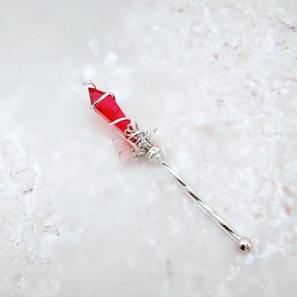 ドール用アイテム オブジェ インテリア 螺旋を描く願いの杖 ミニチュアver 全6色 シルバー