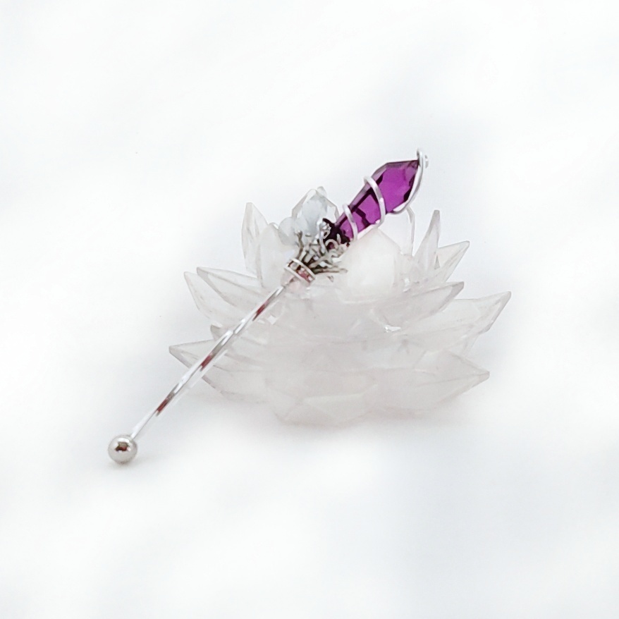 ドール用アイテム オブジェ インテリア 螺旋を描く願いの杖 ミニチュアver 全6色 シルバー