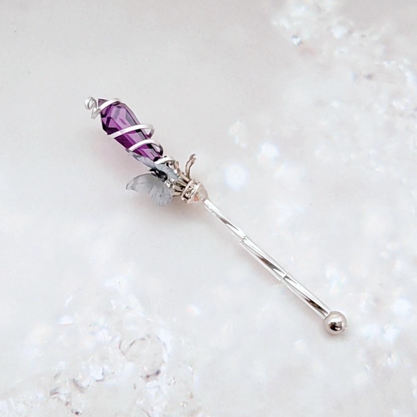 ドール用アイテム オブジェ インテリア 螺旋を描く願いの杖 ミニチュアver 全6色 シルバー