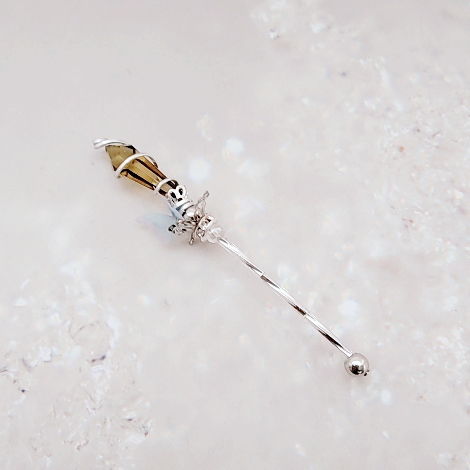 ドール用アイテム オブジェ インテリア 螺旋を描く願いの杖 ミニチュアver 全6色 シルバー